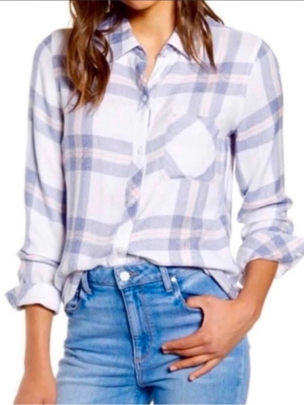 Rails button down flannel shirt